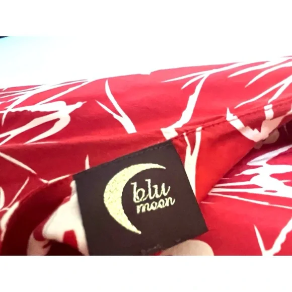 BLU MOON Red Bird Bias High Low 100% Silk Maxi Dress Brand New w/Tags Sz. Small - Picture 7 of 10